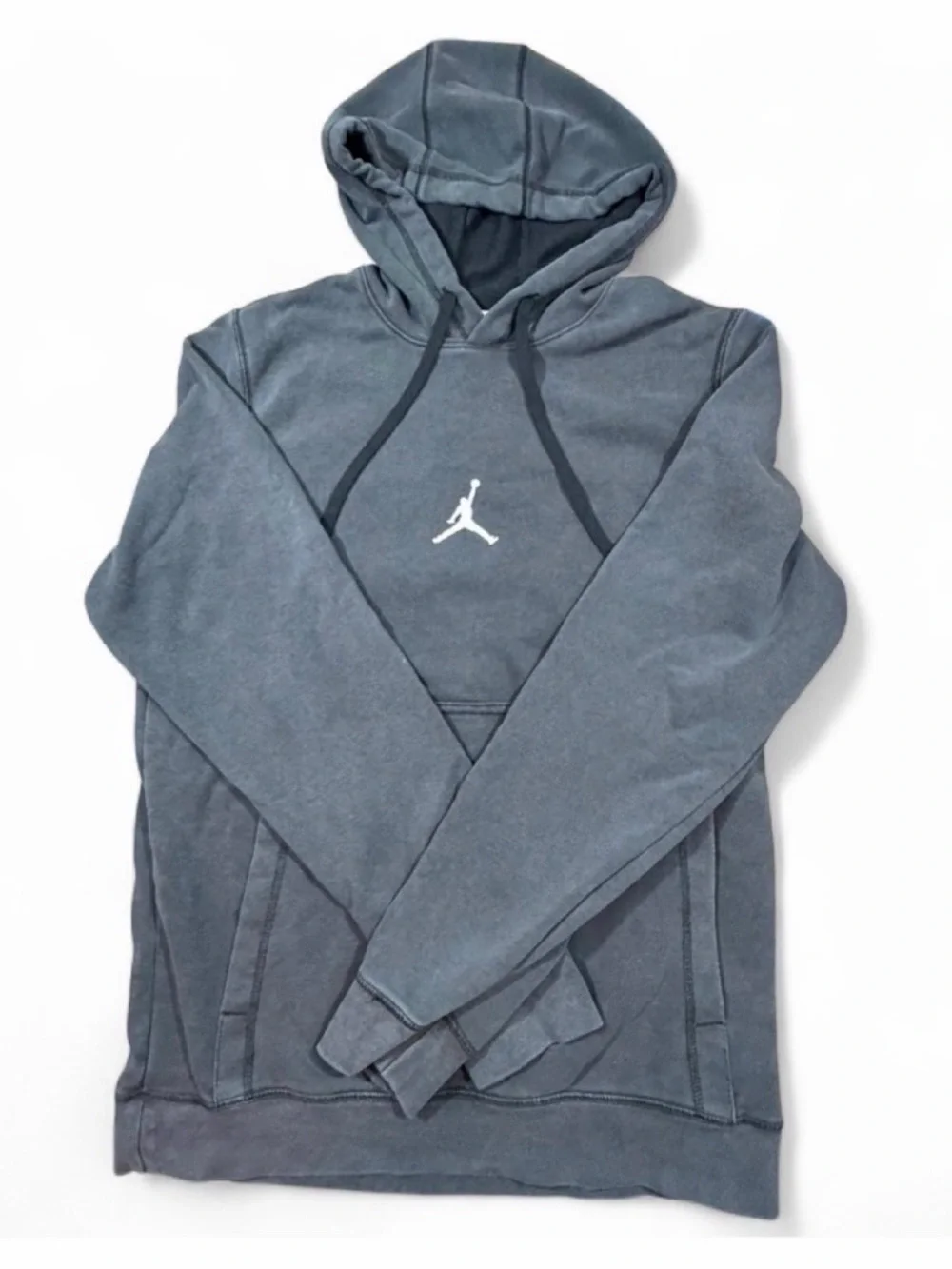 Jordan Gray Pullover Hoodie Embroidered Jumpman Logo Men's Size Small